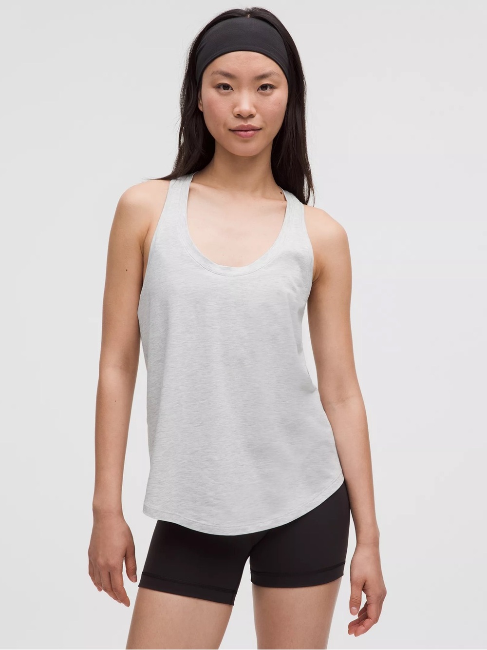 lululemon athletica Love Tank Heathered Light Gray Scoop Neck Tank
